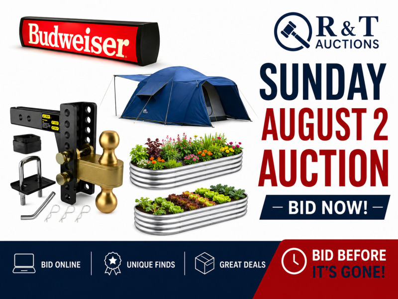 Sunday August 2nd , 2026 Timed Online Auction Special Variety Soft close begins 7pm
