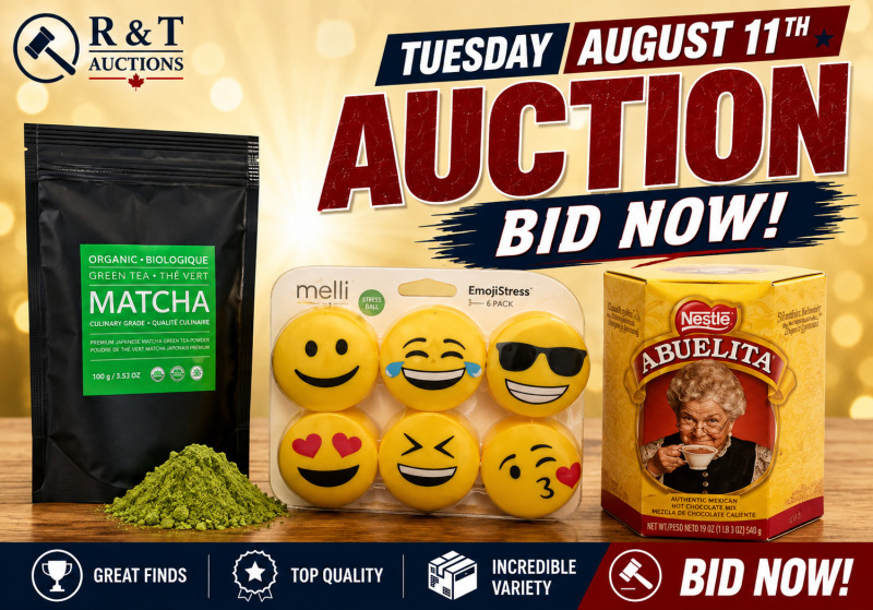 TUESDAY August 11th 2026 EVEN MORE! Timed Online Auction Special Variety Soft close begins 7pm