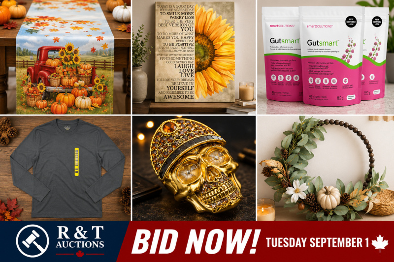 TUESDAY September 1, 2026 EVEN MORE! Timed Online Auction Special Variety Soft close begins 7pm