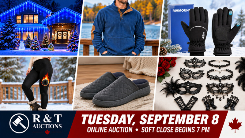 TUESDAY September 8, 2026 EVEN MORE! Timed Online Auction Special Variety Soft close begins 7pm