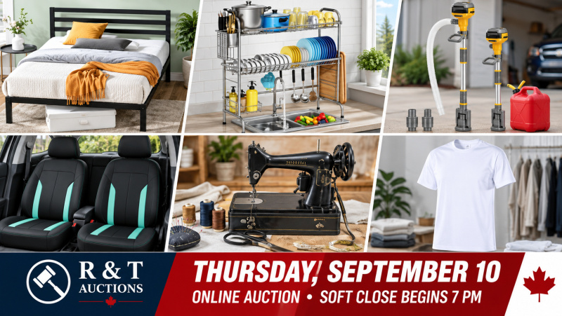 Thursday September 10, 2026 Timed Online Auction Special Variety Soft close begins 7pm