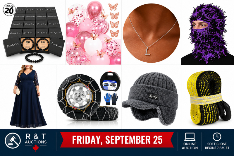 Friday September 25th, 2026 Variety Timed Online Auction Soft close begins 7pm