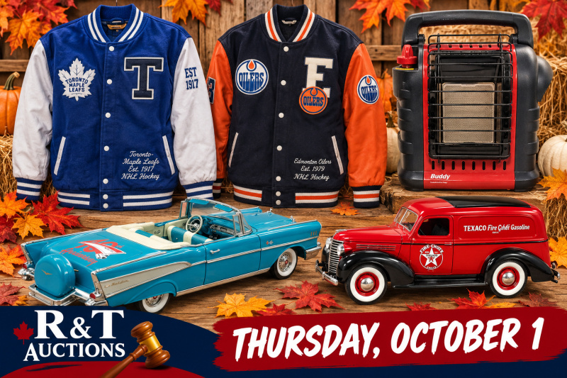 Thursday October 1, 2026 Timed Online Auction Special Variety Soft close begins 7pm