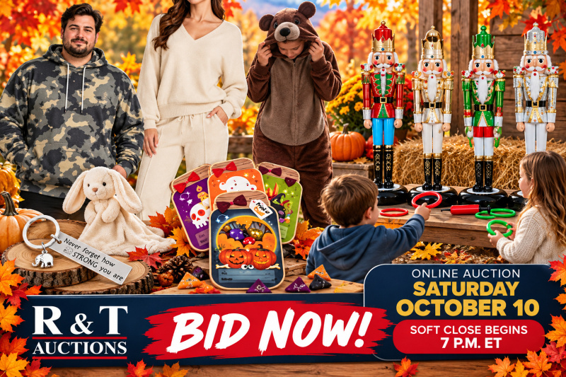 Saturday October 10th, 2026 Variety Timed Online Auction &ndash; Soft Close Begins at 7 p.m.
