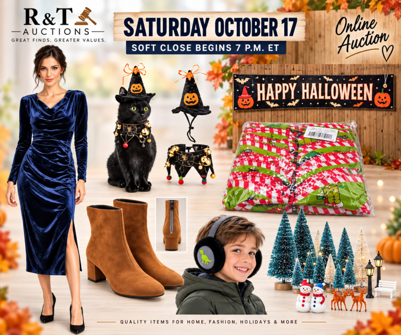 Saturday October 17th, 2026 Variety Timed Online Auction &ndash; Soft Close Begins at 7 p.m.