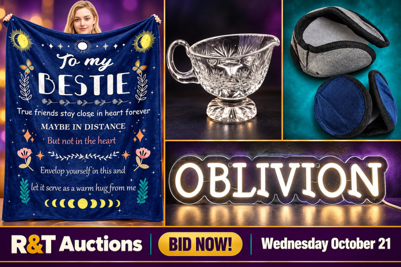 Wednesday October 21st, 2026 Timed Online Auction Special Variety Soft close begins 7pm