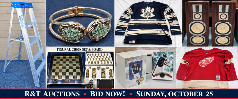 Sunday October 25th , 2026 Timed Online Auction Special Variety Soft close begins 7pm