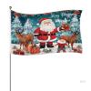 New Large Christmas Flag, 3x5ft Merry Christmas Banner Double-Sided Polyester Happy New Year Flag Deer Santa Garden Flags for Outdoor Yard Winter Holiday Decoration- pole not incl