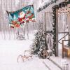 New Large Christmas Flag, 3x5ft Merry Christmas Banner Double-Sided Polyester Happy New Year Flag Deer Santa Garden Flags for Outdoor Yard Winter Holiday Decoration- pole not incl - 2