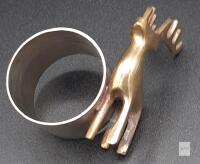 Vintage Brass Deer Napkin Ring &ndash; 2.75" x 2"