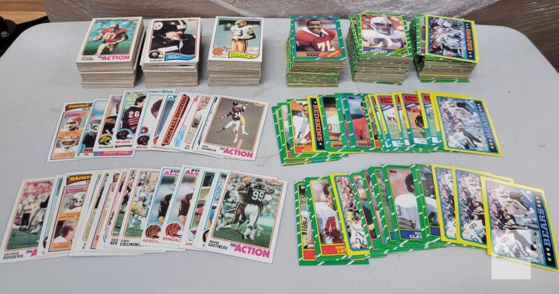 1982 Topps & 1986 Score NFL Football Trading Card Singles . 600+ Trading Cards