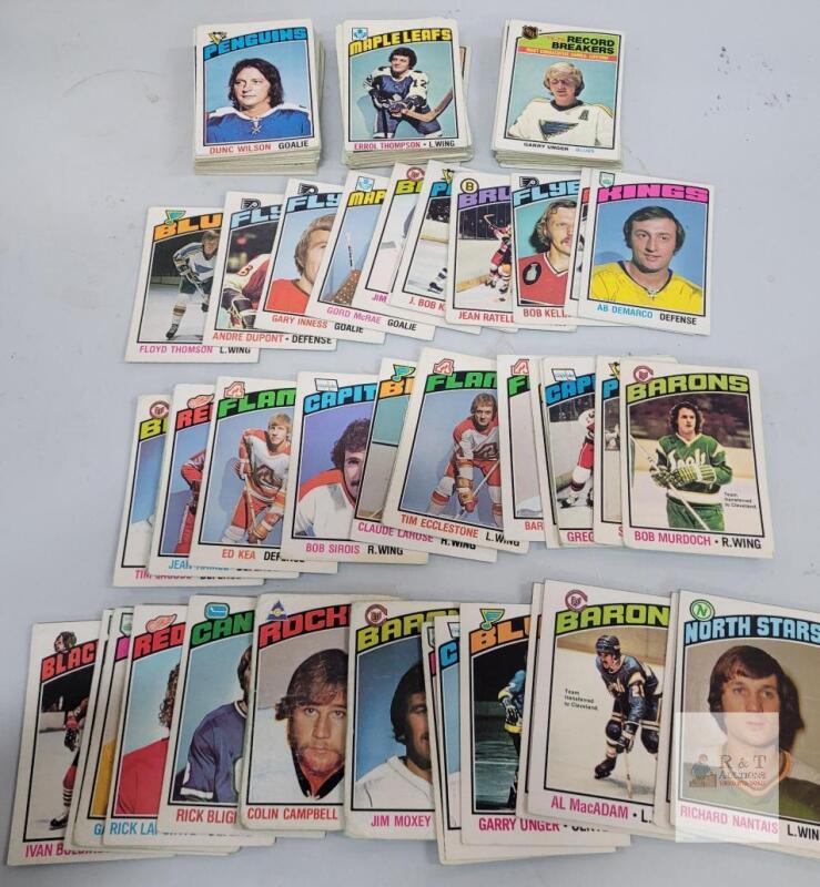 1976 - 1977 O Pee Chee NHL Hockey Trading Card Singles , 120+ Trading Cards