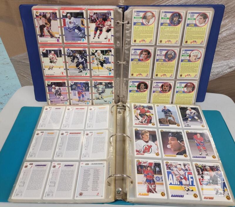 1990-91 Score & 1991-92 Upper Deck NHL Hockey Trading Card Singles in Binders . Cannot Confirm if Complete Sets