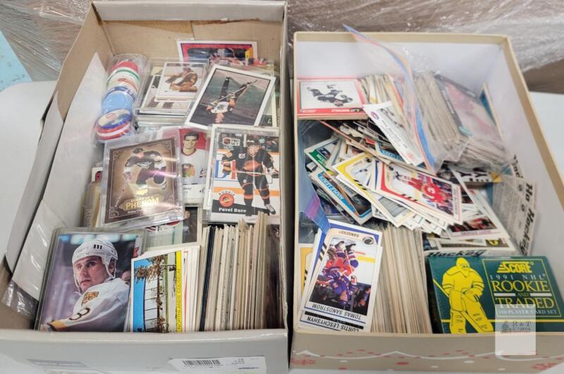 NHL Hockey Trading Card Singles in 2 Shoe Boxes . Various Players & Years