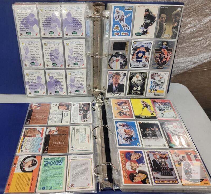 1990 - 1996 NHL Hockey Trading Card Singles in Binders . 630+ Trading Cards