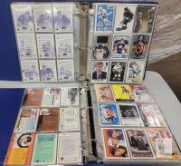 1990 - 1996 NHL Hockey Trading Card Singles in Binders . 630+ Trading Cards