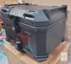 New - SWEER 45L Aluminum Top Case for Motorcycle , Black . Includes : 2 Keys , Reflective Stickers & Bracket Hardware - 3