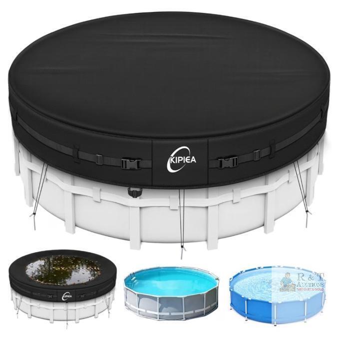 KIPIEA 16ft&times;16ft&times;10" Outdoor Above Ground Pool Cover , Black