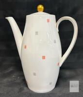 Seltmann Weiden-K Bavaria Bella 1026 Porcelain Coffee Pot with Lid, White with Gold Accents