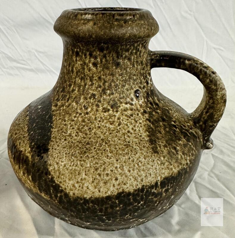 Vintage Scheurich 428-26 West German Pottery Jug/Vase, Drip Glaze,
