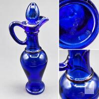 Avon Cobalt Blue Glass Ewer-Style Bottle with Stopper