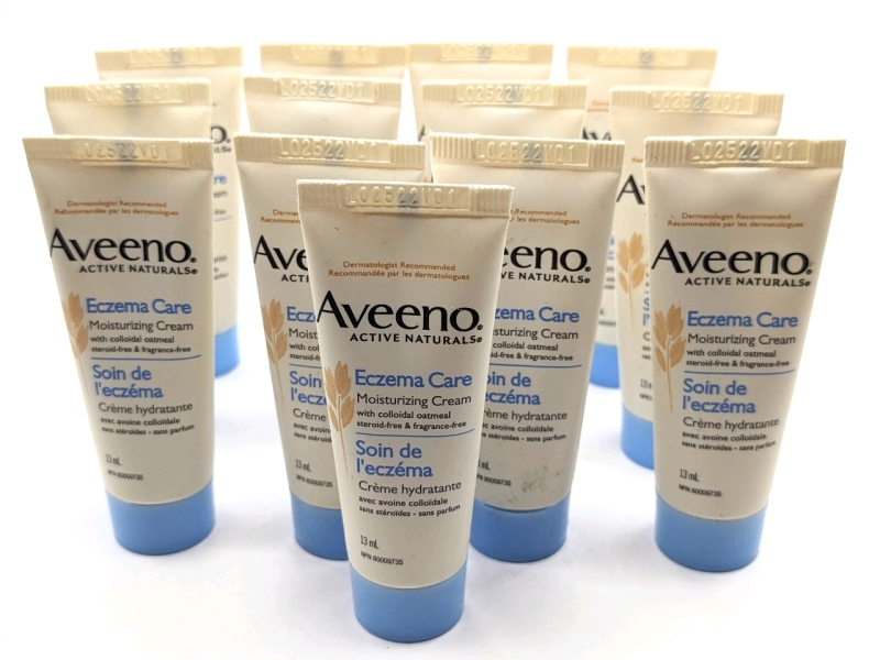 13 New Travel Size AVEENO Eczema Care Moisturizing Cream (13ml ea)