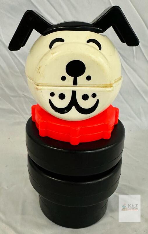 Vintage Thermos Puppy Dog Lunchbox, 1970s, Plastic, Stackable Compartments