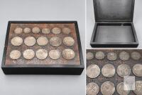 Black Hinged Decorative Box with 16 Historical Coin Designs