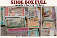 Shoebox Full of Vintage Canadian Lottery Tickets & Paper Ephemera