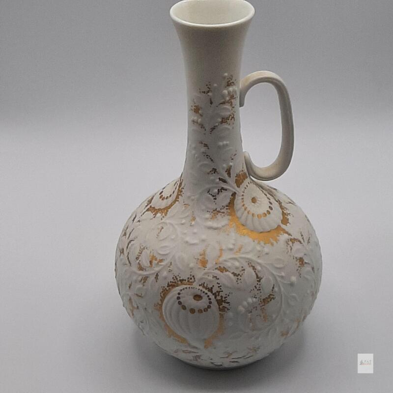 Kaiser West Germany Porcelain Ewer with Gold Accents,