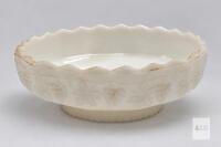 Fire King Grape Milk Glass Pedestal Bowl, 9.5" Diameter, 5.5" Height- need cleaning- no obvious chips or crack