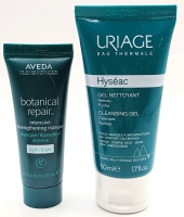 New URIAGE Eau Thermal Cleansing Gel (50ml) & AVEDA Botanical Repair Intensive Strengthening Masque: Light (25ml)