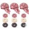 New Sets individually Packaged Dusty rose: 3 bonnets with 3 scrunchies per set.