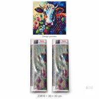2 New Floral Cow Diamond Painting Kits, Z3810, 30 &times; 30 cm