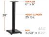NEW (no speakers) ECHOGEAR 28" Premium Floor Speaker Stands Pair, 25 lb Capacity, Universal Fit, Black, Isolation Pads - 3