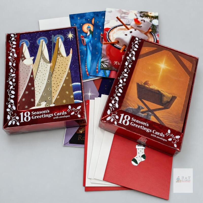 Christmas Greeting Card Lot &ndash; Two Boxed Sets Plus Assorted Cards & Envelopes