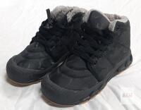 NEW Children&rsquo;s Black Camo Winter Boots EU 35, Faux Fur Lined, Lace-Up, Rubber Sole