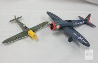 WWII Model Airplane Lot &ndash; Messerschmitt Bf 109 & P-47 Thunderbolt "Big Chief", 1:48 Scale