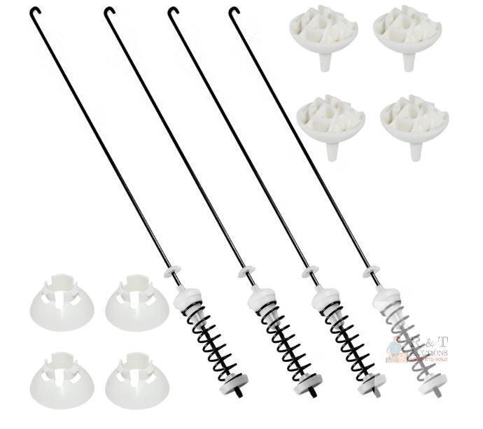 NEW Washer Suspension Rod Kit W10780048, Compatible with Whirlpool Kenmore Maytag, 4 Rods, Springs