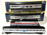 Vintage AHM Amtrak HO Scale Train Cars + Locomotive Engine.