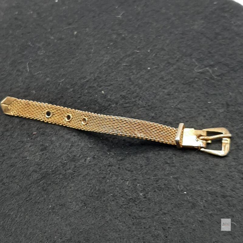 Vintage Gold-Tone Mesh Finger Ring