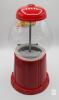 Jelly Belly Red Countertop Candy Dispenser / Gumball Machine &ndash; Untested - Glass and Metal - 3