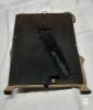 Art Nouveau-Early 20th Century Brass Figural Mirror with Floral Frame- Heavy - 7