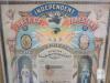 Antique 1897 Independent Order of Foresters Charter and Certificate of Membership for Court West Huntington No. 3566 Certificate - Framed . Measures 29"&times;37" - 3