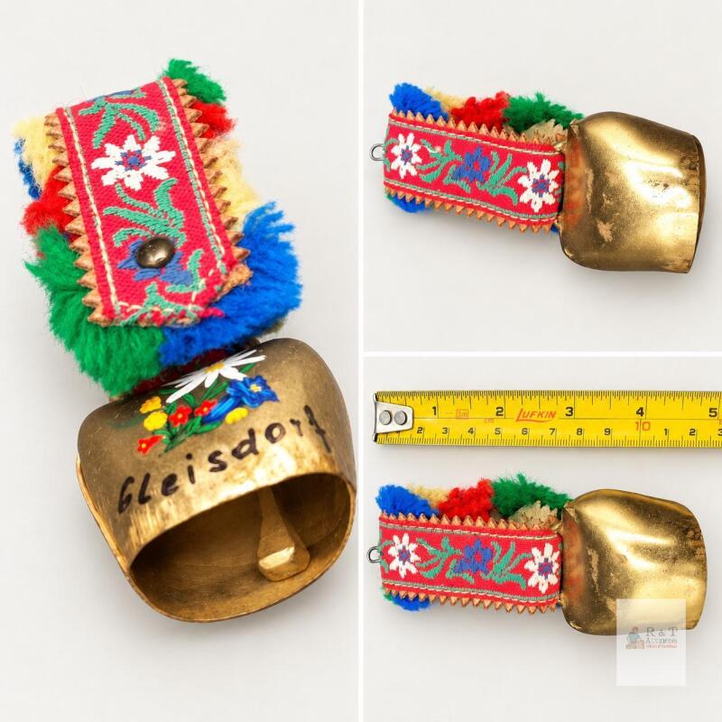 Gleisdorf Souvenir Cowbell with Floral Strap