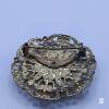 Antique Hand-Painted Porcelain Portrait Brooch with Filigree Frame, 2-inch Diameter - 4