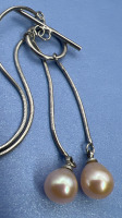 925 Sterling Modern Elegant Pearl drop Necklace