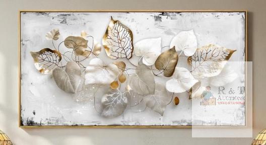 New Leaf Botanical Wall Art Modern Canvas Print Framed Decor , 20"x40"