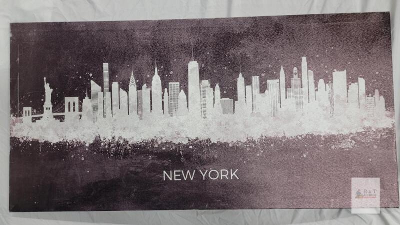 NEW YORK City Print on Canvas . Measures 39.5"&times;19 &frac34;"