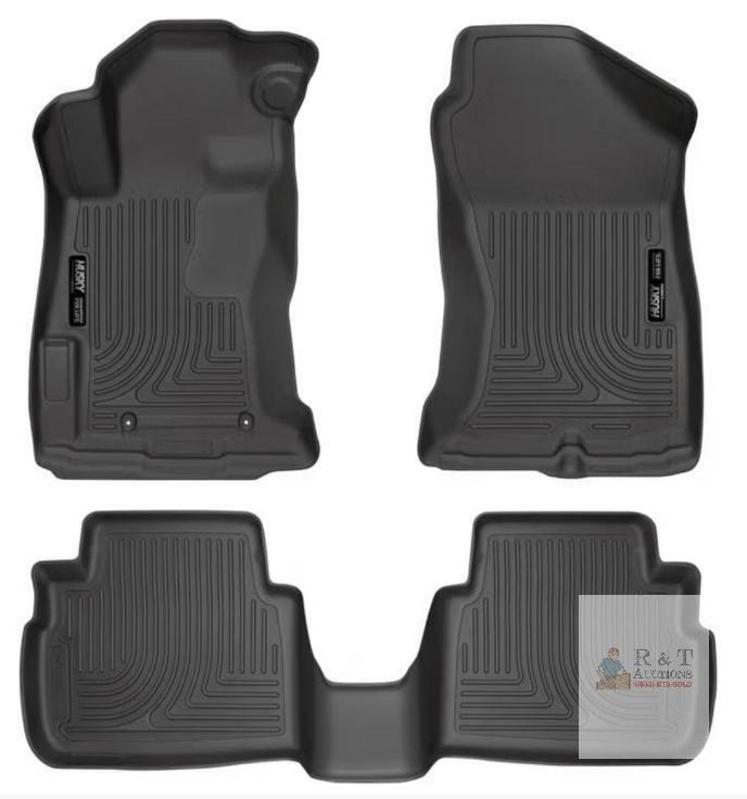 New Husky Liners Weatherbeater Floor Mats | Fits 2018-2023 Subaru Crosstrek, 2017-2023 Subaru Impreza | Front & 2nd Row, 3-pc Black - 99661